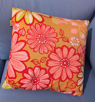 Unique retro printed sustainable cushion independent brand